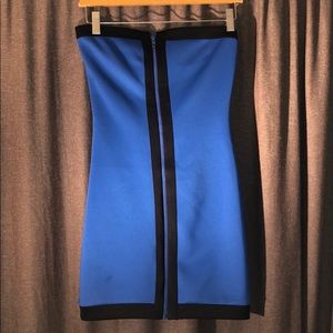 Blue/black mini dress